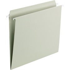 Smead FasTab Straight Tab Cut Letter Recycled Hanging Folder - 8 1/2" x 11" - Assorted Position Tab Position - Moss - 10% Recycled - 20 / Box