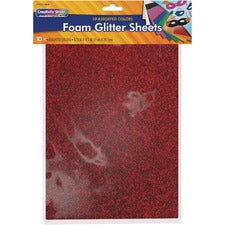 Creativity Street Wonderfoam Glitter Sheets - Art Project, Craft Project - Recommended For 3 Year - 10 Piece(s) - 11.70"Height x 8.25"Width - 1 / Set - Multicolor - Foam