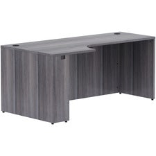 Lorell Weathered Charcoal Laminate Desking - 72" x 36" x 24"29.5" Credenza, 1" Top - Finish: Weathered Charcoal Laminate