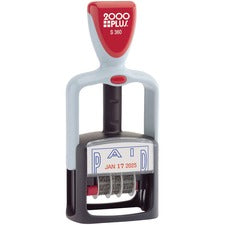 Model S 360 Two-color Message Dater, 1.75 X 1, "paid," Self-inking, Blue/red