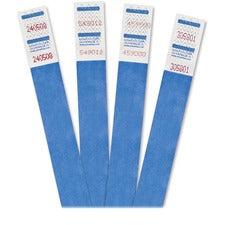 Crowd Management Wristbands, Sequentially Numbered, 9.75" X 0.75", Blue, 500/pack
