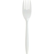 Genuine Joe Medium-weight Cutlery - 1000/Carton - Polypropylene - White