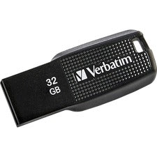 Verbatim 32GB Ergo USB Flash Drive - Black - The Verbatim Ergo USB drive features an ergonomic design for in-hand comfort and COB design for enhanced reliability.