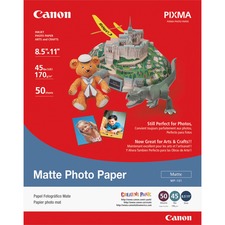 Canon Premium Quality Matte Photo Paper - Letter - 8 1/2" x 11" - Matte - 50 / Pack