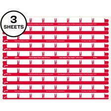 Avery&reg; 8 Tab Easy Print & Apply Clear Label Sheet Refills (11226) - Inkjet, Laser - Clear - Plastic - 3 Total Sheets - 30 / Pack