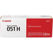 Canon 051H Original High Yield Laser Toner Cartridge - Black - 1 Each - 4100 Pages