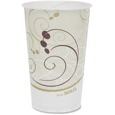 Solo Symphony Cold Paper Cups - 16 fl oz - 50 / Pack - White, Brown, Green - Paper - Cold Drink, Milk Shake, Smoothie