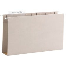 Smead TUFF 1/3 Tab Cut Legal Recycled Hanging Folder - 8 1/2" x 14" - 3" Expansion - Top Tab Location - Assorted Position Tab Position - Steel Gray - 10% Recycled - 18 / Box