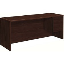 HON 10700 H10745R Pedestal Credenza - 72" x 24" x 29.5" - 2 x Box, File Drawer(s)Right Side - Waterfall Edge