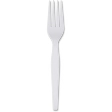 Plastic Cutlery, Heavyweight Forks, White, 1,000/carton