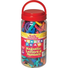 Creativity Street WonderFoam Magnetic Letters/Numbers - Magnetic - Washable - Assorted - Foam - 1 / Set