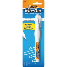 BIC Shake 'n Squeeze Correction Pen, White, 1 Pack - Tip Applicator - 8 mL - White - 1 / Pack