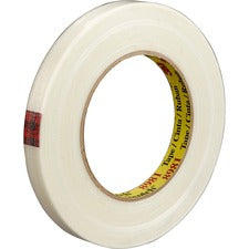 Scotch Premium-Grade Filament Tape - 60 yd Length x 0.75" Width - 6.6 mil Thickness - 3" Core - Synthetic Rubber - Glass Yarn Backing - 1 / Roll - Clear