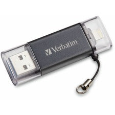 Store 'n' Go Dual Usb 3.0 Flash Drive For Apple Lightning Devices, 64 Gb, Graphite