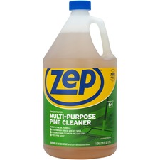 Zep Multipurpose Pine Cleaner - Concentrate Liquid - 128 fl oz (4 quart) - Fresh Pine ScentBottle - 1 Each - Brown