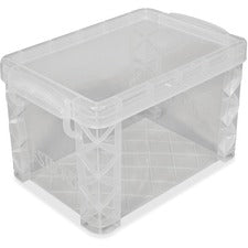 Super Stacker Storage Boxes, Holds 500 4 X 6 Cards, 7.25 X 5 X 4.75, Plastic, Clear