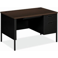 Metro Classic Series Right Pedestal Desk, 48" X 30" X 29.5", Mocha/black