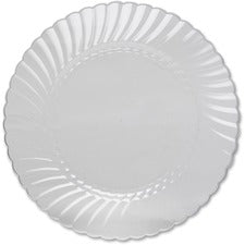 Classicware Heavyweight Plates - Picnic, Party - Disposable - Clear - Plastic Body - 12 / Pack