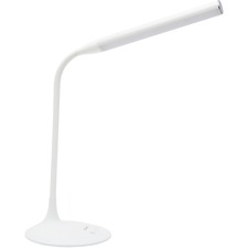 Data Accessories Company Desk Lamp - 15" Height - 6 W LED Bulb - Desk Mountable - White - for Office, Home, Dorm