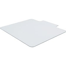 Lorell Glass Chairmat with Lip - Hardwood Floor, Carpet53" Width x 45" Depth - Lip Size 6" Length x 23" Width - Tempered Glass - Clear