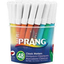 Prang Classic Bullet Tip Art Markers - Bullet Marker Point Style - Assorted - 48 Pack