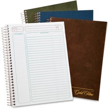 TOPS Ampad Gold Fibre Project Planner - Action - White Sheet - Wire Bound - Assorted - 9.5" Height x 7.3" Width - Notes Area, Heavyweight, Micro Perforated, Durable Cover, Sturdy Back, Easy Tear - 1 Each