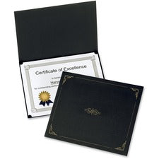 Certificate Holder, 11.25 X 8.75, Black, 5/pack