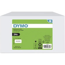 Dymo Multipurpose White Medium Labels - 1" x 1/2" Length - Rectangle - Thermal - White - 1000 / Roll - 24 / Box - Jam Resistant, Self-adhesive, Hassle-free