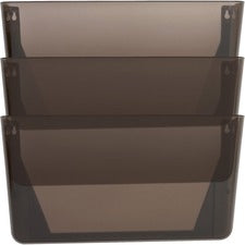 Lorell Wall File Pockets - 14.8" Height x 13.1" Width x 4.3" Depth - Smoke - 3 / Pack