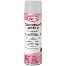 Claire Multipurpose Disinfectant Spray - Ready-To-Use Spray - 17 fl oz (0.5 quart) - Country Fresh Scent - 12 / Carton - Pink