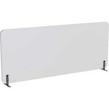 Lorell Acoustic Desktop Privacy Panel - 70.9" Width x 23.6" Height - Polyester Fiber - Light Gray - 1 Each