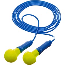 E-A-R Push-Ins Corded Earplugs - Corded, Comfortable, Disposable - Noise Protection - Foam, Polyurethane - Yellow - 200 / Box