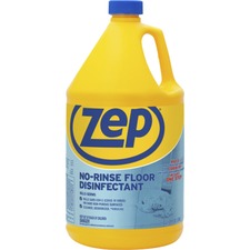 Zep No Rinse Floor Disinfectant - Liquid - 128 fl oz (4 quart) - 1 Each - Blue