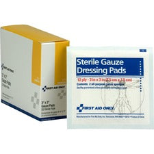 Gauze Dressing Pads, Sterile, 3 X 3, 10 Dual-pads/box