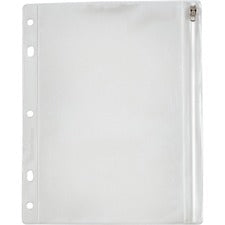 Zippered Ring Binder Pocket, 10.5 X 8, Clear