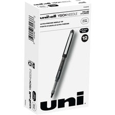 uni-ball Vision 0.38 Point Rollerball Pen Ultra Micro Pen Point - 0.38 mm  Pen Point Size - Blue - 12 / Dozen 