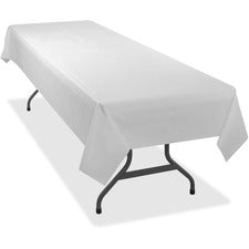 Table Set Rectangular Table Covers, Heavyweight Plastic, 54" X 108", White, 24/carton