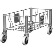 Rubbermaid Commercial 1968468 Slim Jim Stainless Steel Single Dolly for Slim Jim Containers - 100 lb Capacity - 3" Caster Size - Stainless Steel - 20.4" Length x 9.3" Width x 9" Height - Satin Stainless - 1 Each