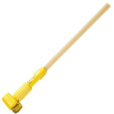 Rubbermaid Commercial Gripper Wet Mop 60" Hardwood Handle - 60" Length - Yellow - Hardwood - 1 Each