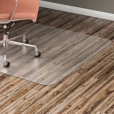 Lorell Hard Floor Rectangular Chairmat - Tile Floor, Vinyl Floor, Hardwood Floor - 60" Length x 46" Width x 60 mil Thickness - Rectangle - Vinyl - Clear