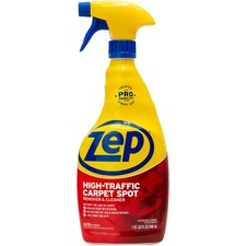 Zep High-Traffic Carpet Cleaner - Spray - 32 fl oz (1 quart) - 1 Each - Red