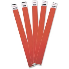 Crowd Management Wristbands, Sequentially Numbered, 10" X 0.75", Red, 100/pack