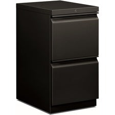 Brigade Mobile Pedestal, Left Or Right, 2 Letter-size File Drawers, Black, 15" X 19.88" X 28"