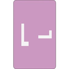 Smead AlphaZ ACCS Color-Coded Labels - "L" - 1" x 1 5/8" Length - Lavender - 10 / Sheet - 100 / Pack