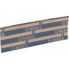 Sparco Flat Coin Wrappers - 1000 Wrap(s)Total $2.00 in 40 Coins of 5� Denomination - 60 lb Basis Weight - Kraft - Blue