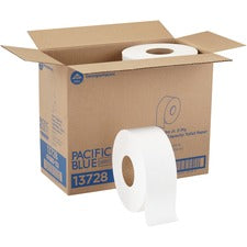 Jumbo Jr. Bath Tissue Roll, Septic Safe, 2-ply, White, 3.5" X 1,000 Ft, 8 Rolls/carton
