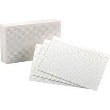 Oxford Ruled Index Cards - 4" x 6" - 85 lb Basis Weight - 100 / Pack - SFI