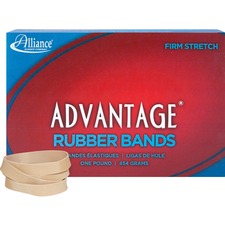 Alliance Rubber 26845 Advantage Rubber Bands - Size #84 - Approx. 150 Bands - 3 1/2" x 1/2" - Natural Crepe - 1 lb Box