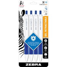 Zebra SARASA dry X1+ Retractable Gel Pen - Medium Pen Point - 0.7 mm Pen Point Size - Retractable - Blue Gel-based, Dry Ink - Plastic Barrel - 4 / Pack