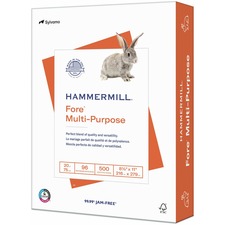 Hammermill Fore Multipurpose Copy Paper - 96 Brightness - Letter - 8 1/2" x 11" - 20 lb Basis Weight - 40 / Pallet - FSC - Acid-free